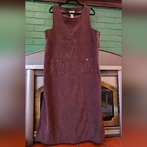 Talbots Sleeveless Casual Shift Dress in Brown